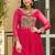 Pink colour faux georgette laheriya print navratri gown