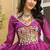 Wine colour faux georgette laheriya print navratri gown