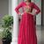 Pink colour faux georgette laheriya print navratri gown