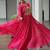 Pink colour faux georgette laheriya print navratri gown