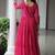 Pink colour faux georgette laheriya print navratri gown