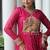 Pink colour faux georgette laheriya print navratri gown