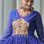 Royal blue colour faux georgette laheriya print navratri gown