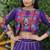 Purple Roman Silk With Gamathi Work Navratri Lehenga Choli