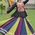 Multi rayon Silk Gamathi Work Navratri lehenga Choli
