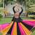 Multi rayon Silk Gamathi Work Navratri lehenga Choli