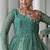 Green And White Cotton printed Navratri Lehenga Choli