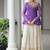 Purple And White Cotton printed Navratri Lehenga Choli