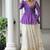 Purple And White Cotton printed Navratri Lehenga Choli