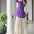 Purple And White Cotton printed Navratri Lehenga Choli
