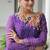 Purple And White Cotton printed Navratri Lehenga Choli