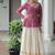 Wine And White Cotton printed Navratri Lehenga Choli