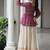Wine And White Cotton printed Navratri Lehenga Choli