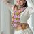 Off White Pure Cotton Embroidery Work Navratri Lehenga
