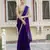voilet satin solid saree with unstitched blouse