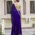 voilet satin solid saree with unstitched blouse