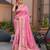 pink silk blend woven saree with unstitched blouse