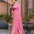 pink silk blend woven saree with unstitched blouse
