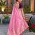 pink silk blend woven saree with unstitched blouse
