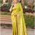 lime silk blend zari woven saree with unstitched blouse