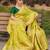 lime silk blend zari woven saree with unstitched blouse