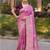 pink silk blend zari woven saree with unstitched blouse