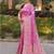 pink silk blend zari woven saree with unstitched blouse
