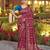 rani silk blend woven saree with unstitched blouse