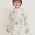 Yellow printed cotton kurta pyjama