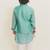 Blue plain cotton nehru jacket set