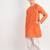 Orange plain cotton kurta pyjama