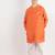 Orange plain cotton kurta pyjama