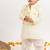 Green printed cotton nehru jacket set