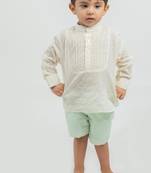 White plain cotton shirt pant