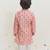 Peach printed cotton kurta pyjama
