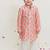 Peach printed cotton kurta pyjama
