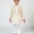 White printed cotton kurta pyjama