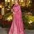 pink silk blend woven saree with unstitched blouse