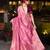 pink silk blend woven saree with unstitched blouse