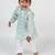 White printed cotton kurta pyjama