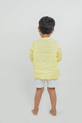Yellow plain Linen Co Ord Set 2