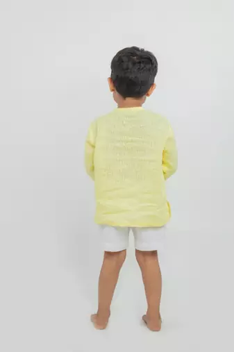 Yellow plain Linen Co Ord Set