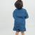 Blue embroidered Linen Co Ord Set with cap