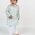 White printed cotton kurta pyjama