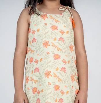 Green printed cotton lehenga 2
