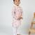 Pink printed cotton kurta pyjama