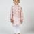 Pink printed cotton kurta pyjama
