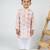 Pink printed cotton kurta pyjama