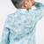 Blue printed cotton kurta pyjama