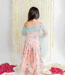 Pink embroidered cotton lehenga set